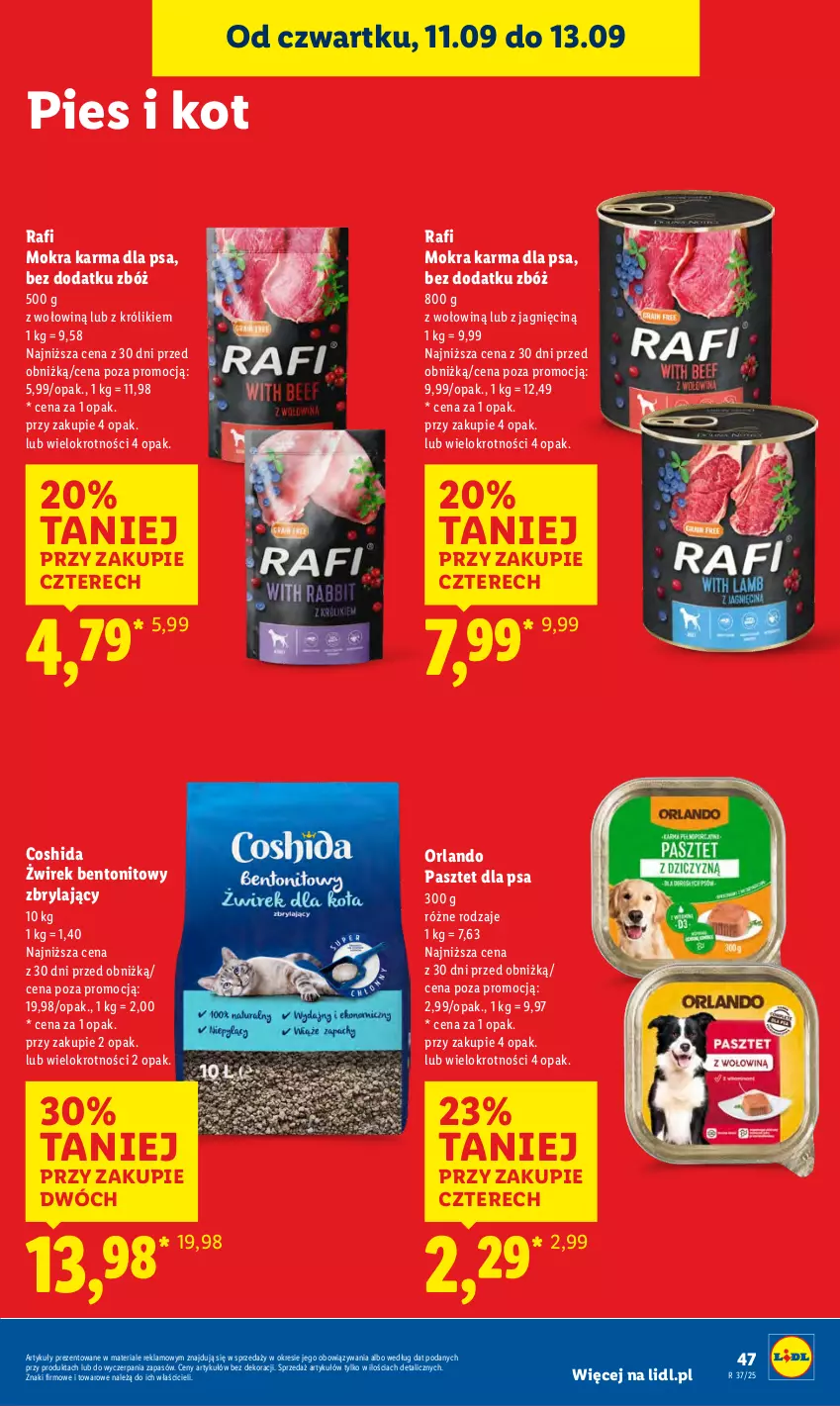 Gazetka promocyjna Lidl - GAZETKA - ważna 11.09 do 13.09.2025 - strona 53 - produkty: Królik, Mokra karma, Pasztet