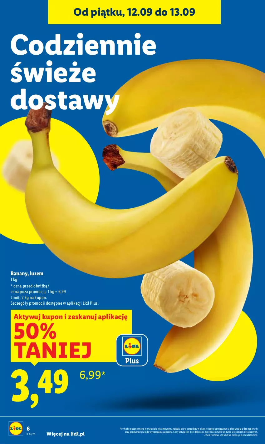 Gazetka promocyjna Lidl - GAZETKA - ważna 11.09 do 13.09.2025 - strona 6 - produkty: Banany