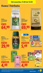 Gazetka promocyjna Lidl - GAZETKA - Gazetka - ważna od 13.09 do 13.09.2025 - strona 43 - produkty: Torebka, Kawa rozpuszczalna, Kawa ziarnista, Bell, Dallmayr, Kawa, Teekanne, Bella, Woseba, Herbata