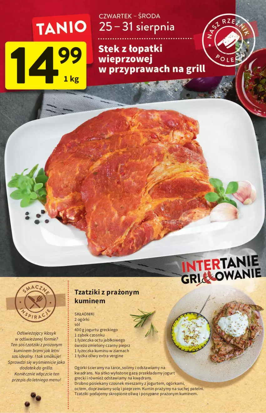 Gazetka promocyjna Intermarche - Gazetka Intermarche - ważna 25.08 do 31.08.2022 - strona 14 - produkty: Czosnek, Gin, Grill, Jogurt, Pieprz, Sitko, Sól, Sos