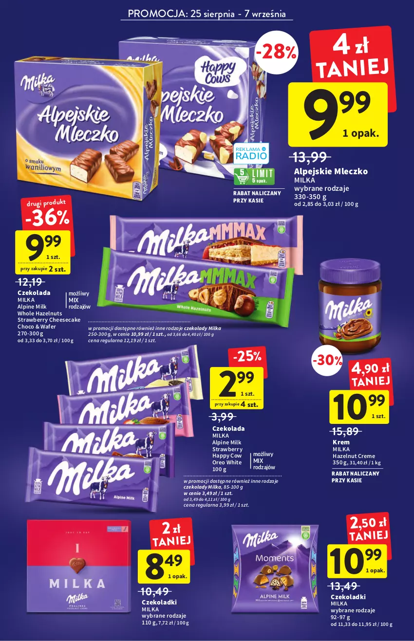 Gazetka promocyjna Intermarche - Gazetka Intermarche - ważna 25.08 do 31.08.2022 - strona 25 - produkty: Czekolada, Milka, Mleczko, Oreo