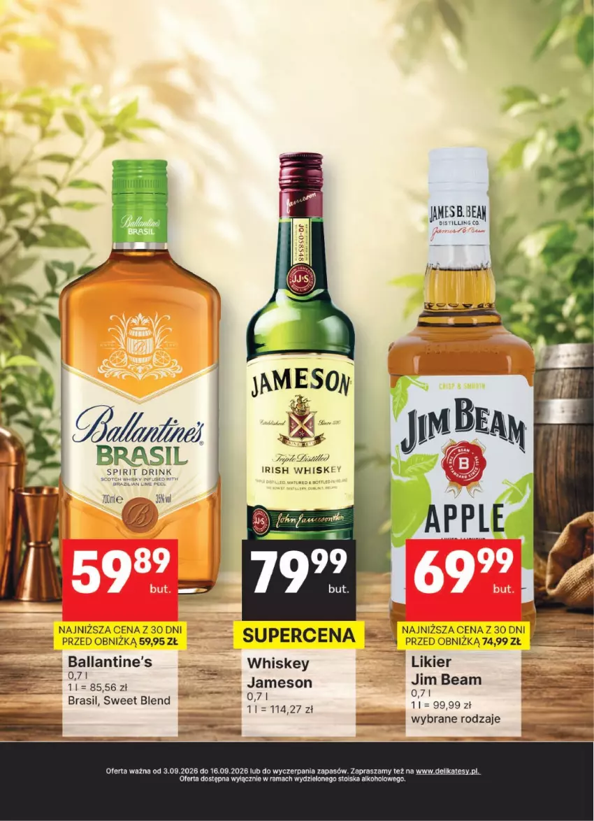 Gazetka promocyjna Delikatesy Centrum - Delibarek DC36-DC37 - ważna 03.09 do 16.09.2026 - strona 19 - produkty: Jameson, Likier, Rama, Whiskey