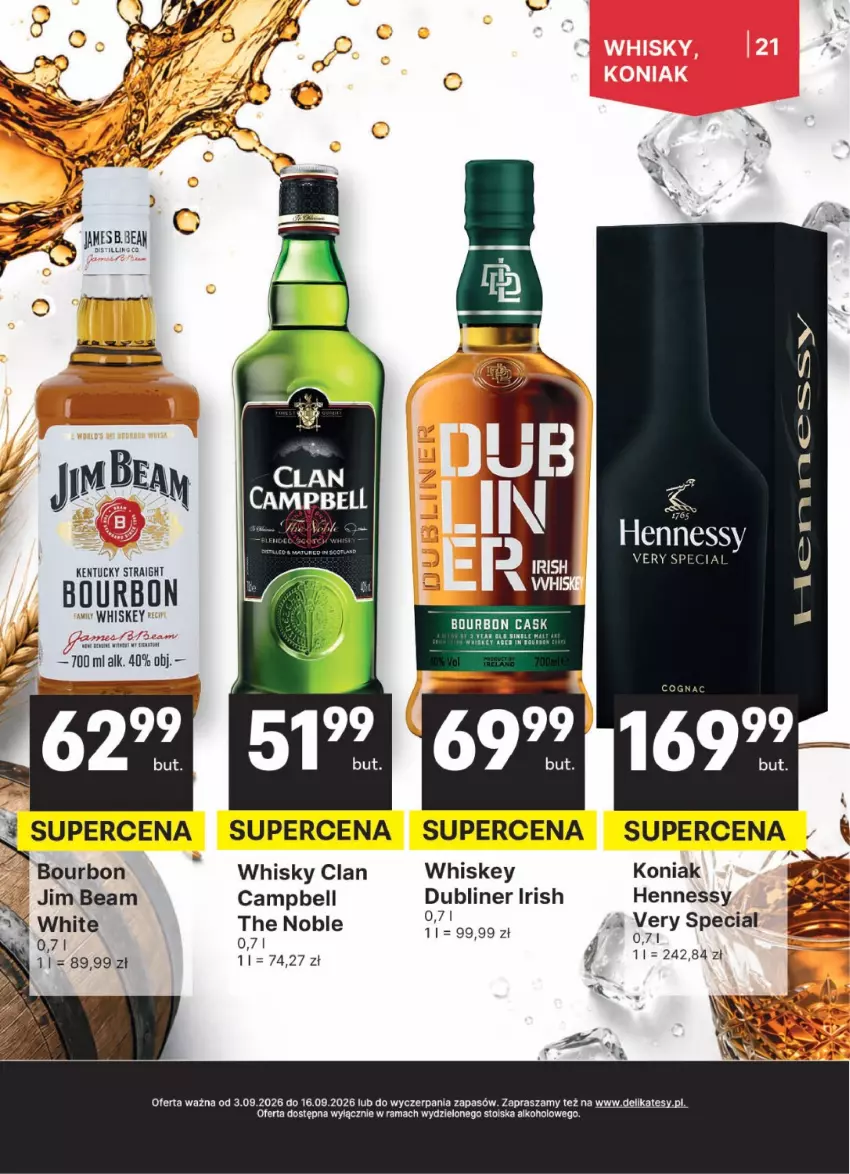 Gazetka promocyjna Delikatesy Centrum - Delibarek DC36-DC37 - ważna 03.09 do 16.09.2026 - strona 21 - produkty: Bell, Bourbon, Jim Beam, Rama, Whiskey, Whisky