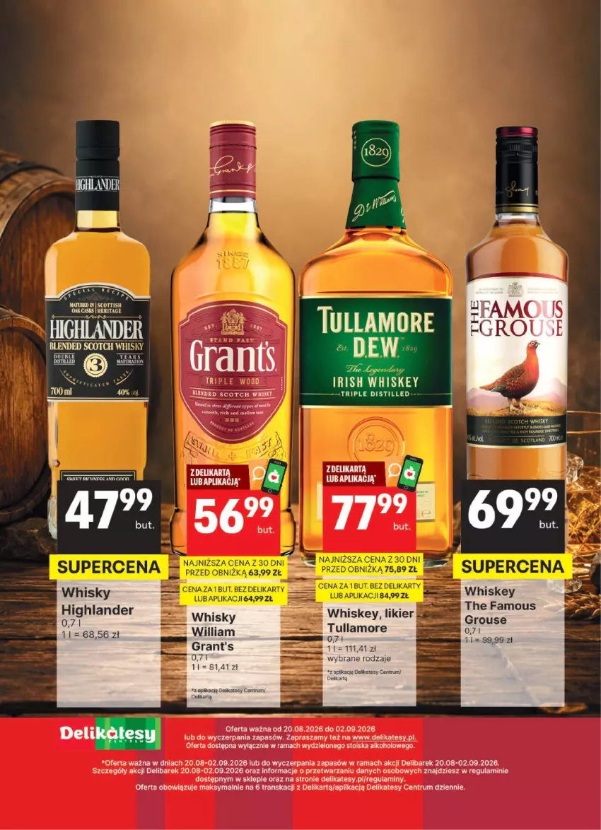 Gazetka promocyjna Delikatesy Centrum - Delibarek DC36-DC37 - ważna 03.09 do 16.09.2026 - strona 23 - produkty: Fa, Gra, Grant's, Likier, Rama, Rum, Tran, Whiskey, Whisky