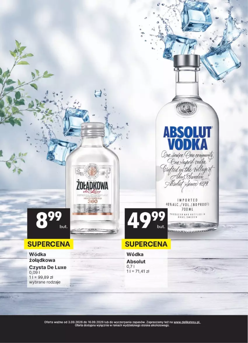 Gazetka promocyjna Delikatesy Centrum - Delibarek DC36-DC37 - ważna 03.09 do 16.09.2026 - strona 9 - produkty: Absolut, Por, Rama, Wódka