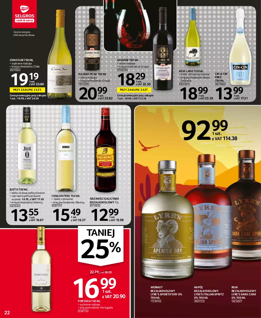 Gazetka promocyjna Selgros - Oferta spożywcza - ważna 07.01 do 19.01.2022 - strona 22 - produkty: Napój, Napój bezalkoholowy, Por, Portada, Rum