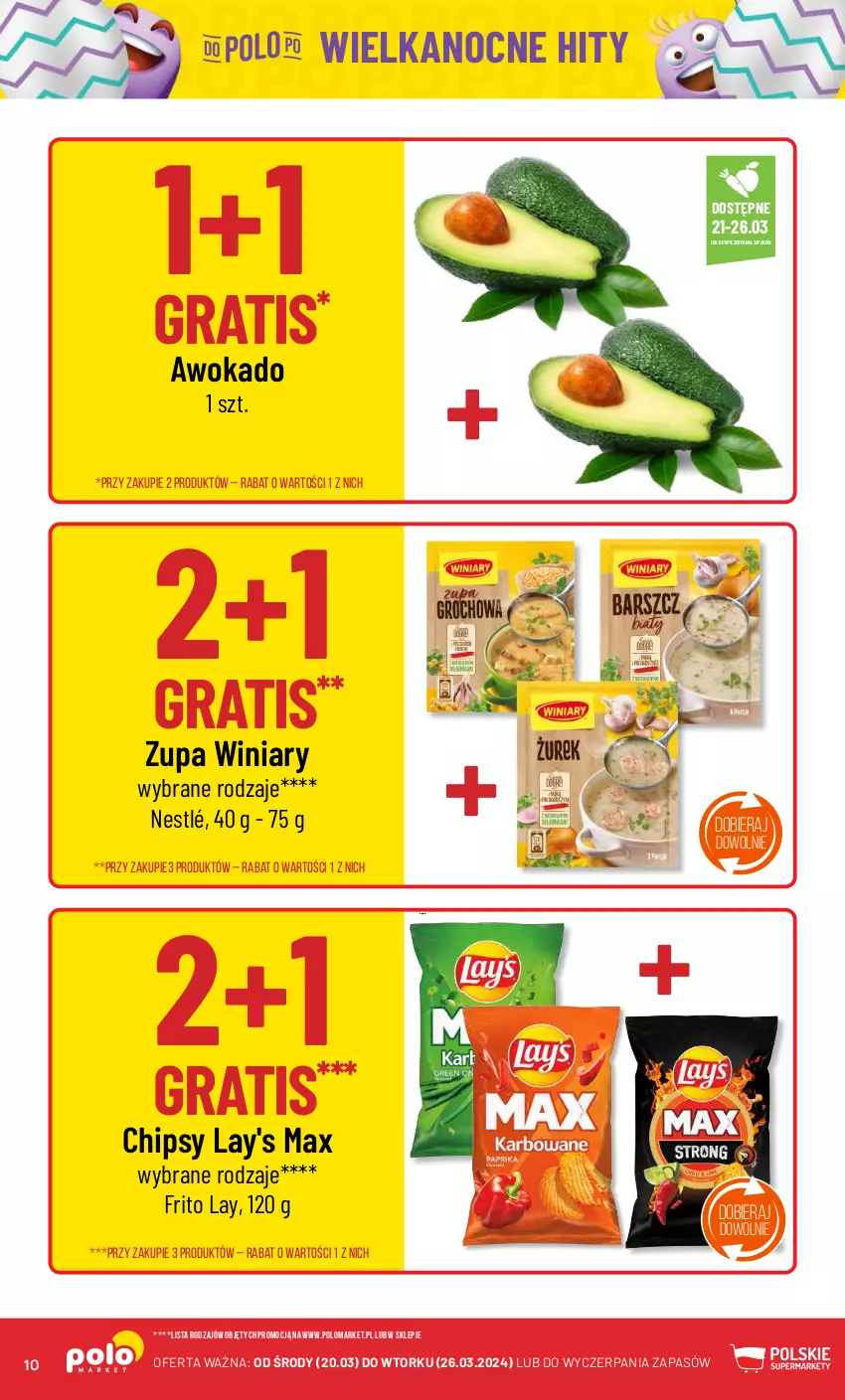 Gazetka promocyjna PoloMarket - Gazetka pomocyjna - ważna 20.03 do 26.03.2024 - strona 10 - produkty: Chipsy, Gra, Nestlé, Winiary, Zupa