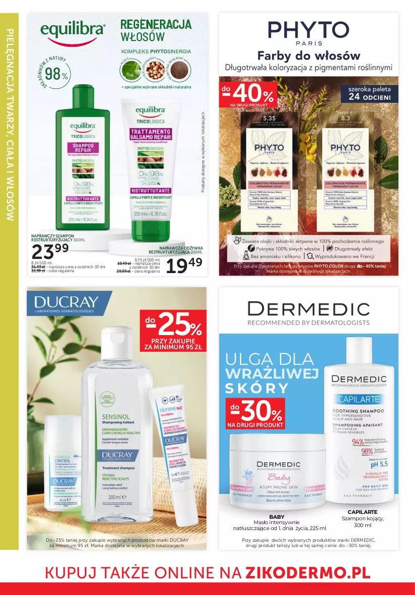 Gazetka promocyjna Ziko - Gazetka Ziko Dermo - ważna 30.10 do 12.11.2025 - strona 24 - produkty: Capilarte, Dermedic, Ducray, LG, Masło, Odżywka, Phyto, Szampon
