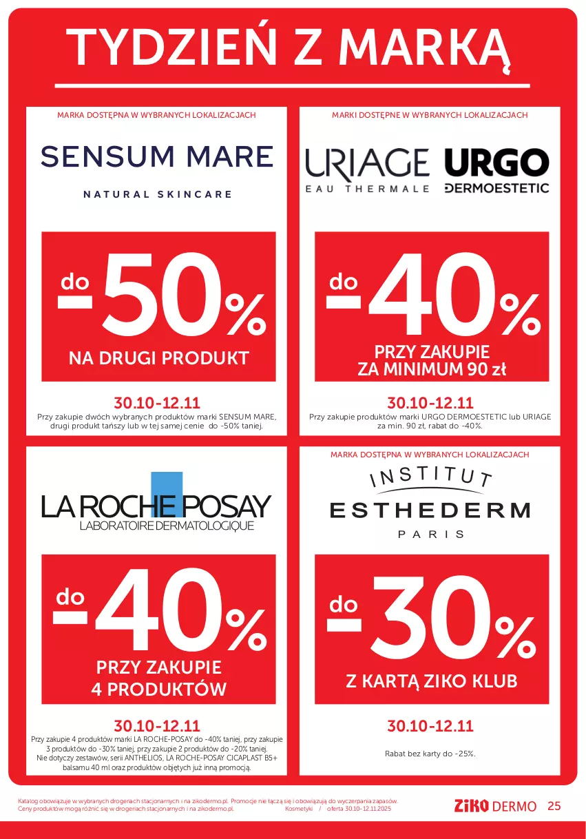 Gazetka promocyjna Ziko - Gazetka Ziko Dermo - ważna 30.10 do 12.11.2025 - strona 25 - produkty: Helio, La Roche-Posay, Ser, Urgo
