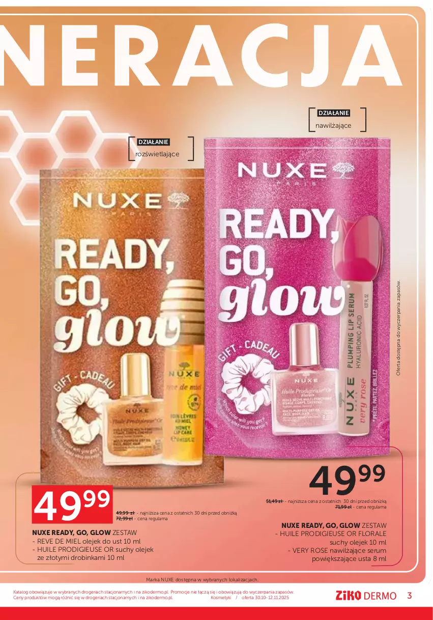 Gazetka promocyjna Ziko - Gazetka Ziko Dermo - ważna 30.10 do 12.11.2025 - strona 3 - produkty: Flora, Inka, Nuxe, Olej, Rum, Ser, Serum