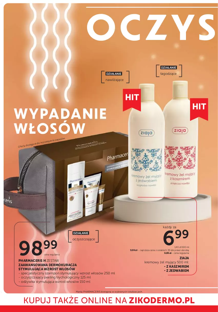 Gazetka promocyjna Ziko - Gazetka Ziko Dermo - ważna 30.10 do 12.11.2025 - strona 8 - produkty: Acer, Odżywka, Peeling, Pharmaceris, Szampon, Ziaja