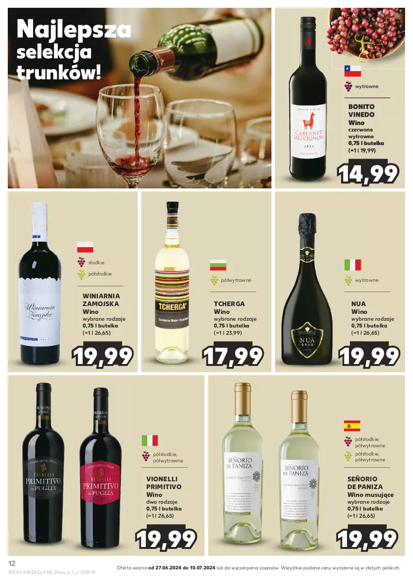 Gazetka promocyjna Kaufland - Barek Kauflandu - ważna 27.06 do 10.07.2024 - strona 12 - produkty: Mus, Winiarnia Zamojska, Wino, Wino czerwone, Wino musujące