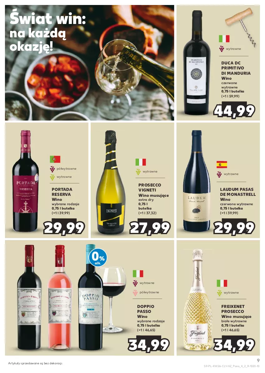 Gazetka promocyjna Kaufland - Barek Kauflandu - ważna 27.06 do 10.07.2024 - strona 9 - produkty: Mus, Por, Portada, Prosecco, Ser, Wino, Wino czerwone, Wino musujące