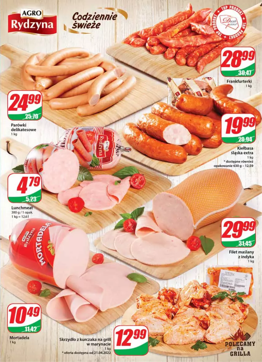 Gazetka promocyjna Dino - Gazetka - ważna 20.04 do 26.04.2022 - strona 11 - produkty: Frankfurterki, Grill, Kiełbasa, Kiełbasa śląska, Kurczak, Parówki