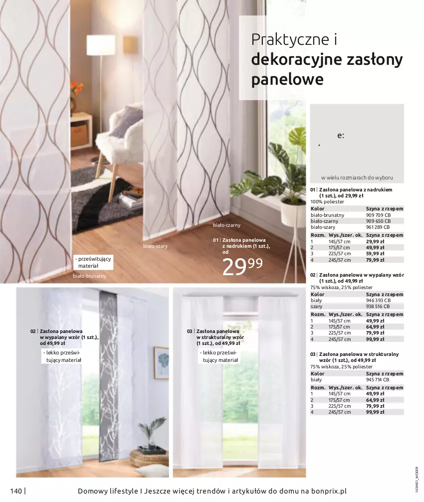 Gazetka promocyjna Bonprix - Nowy rok, nowy look! - ważna 01.01 do 04.07.2021 - strona 142 - produkty: Listwa, Szyna, Zasłona