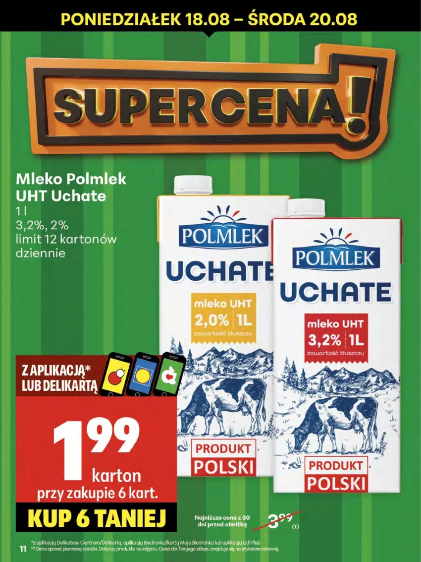 Gazetka promocyjna Delikatesy Centrum - Franczyza DC33 Czwartek - ważna 14.08 do 20.08.2025 - strona 11 - produkty: Dron, Mleko, POLMLEK, Rum