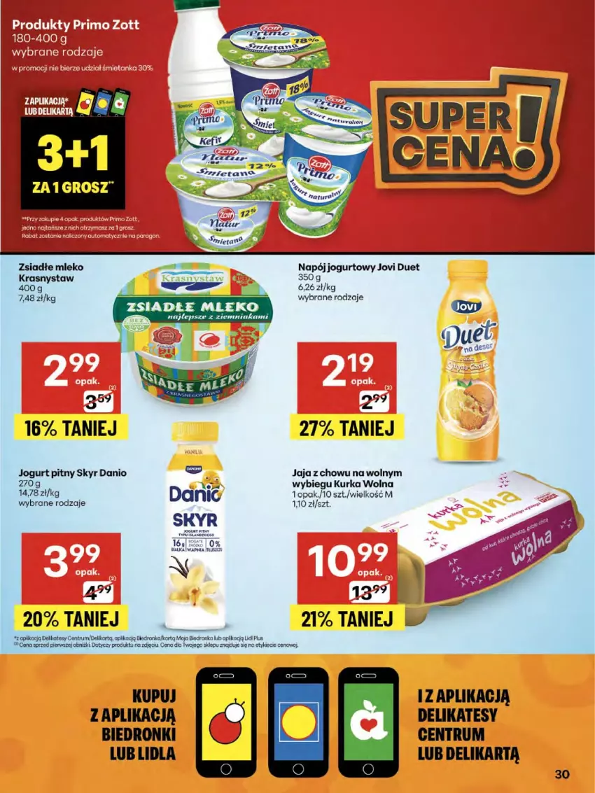 Gazetka promocyjna Delikatesy Centrum - Franczyza DC33 Czwartek - ważna 14.08 do 20.08.2025 - strona 30 - produkty: Danio, Dron, Jaja, Jogurt, Jogurt pitny, Koc, Mleko, Napój, Napój jogurtowy, Rum