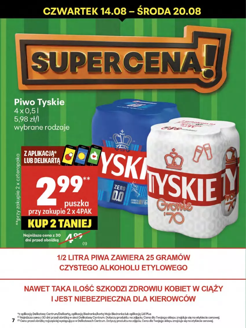 Gazetka promocyjna Delikatesy Centrum - Franczyza DC33 Czwartek - ważna 14.08 do 20.08.2025 - strona 7 - produkty: Dron, Gra, Piec, Piwa, Piwo, Rum
