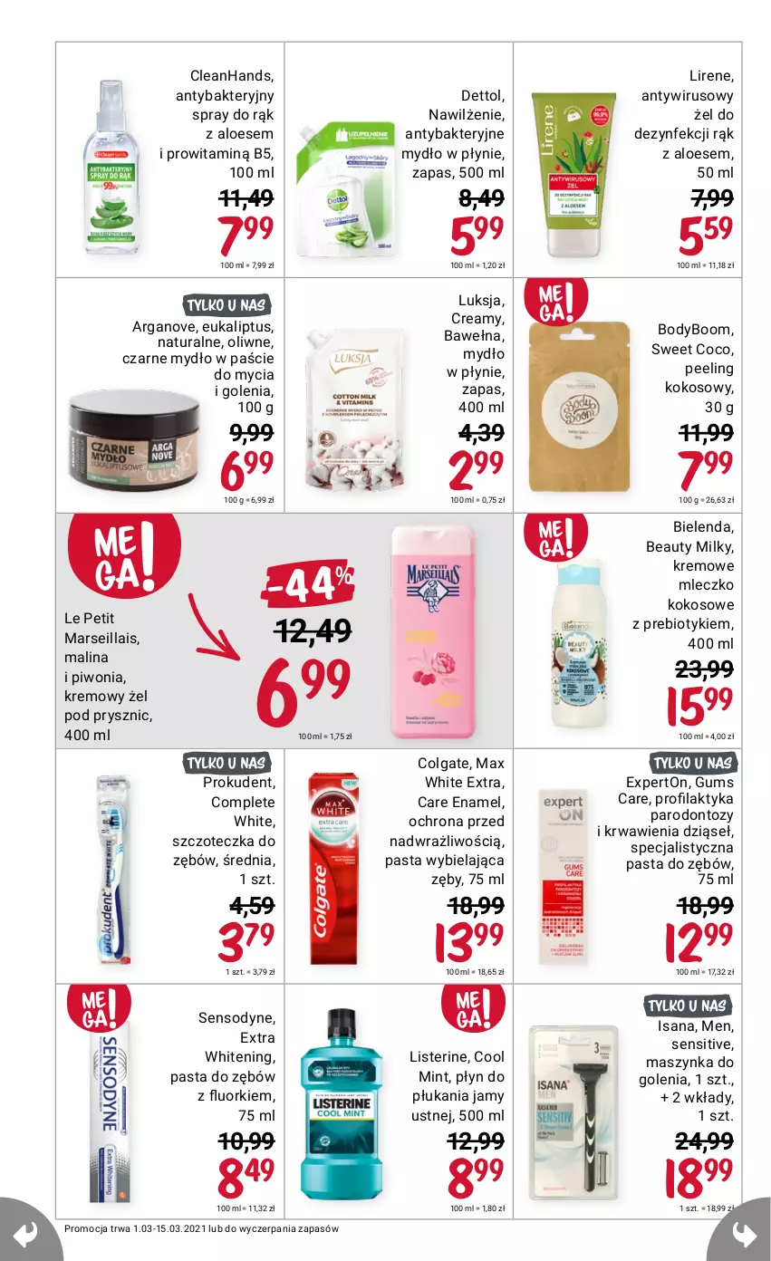 Gazetka promocyjna Rossmann - Marzec I - ważna 01.03 do 15.03.2021 - strona 6 - produkty: Colgate, Dettol, Isana, LG, Lirene, Listerine, Mars, Peeling, Piwo