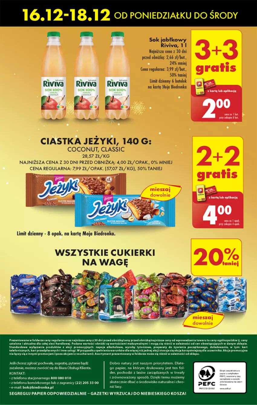 Gazetka promocyjna Biedronka - Od poniedzialku - ważna 16.12 do 21.12.2024 - strona 76 - produkty: Ciastka, Cukier, Cukierki, Dron, Fa, Gra, Jeżyki, Kosz, Malm, Napoje, Papier, Por, Rama, Sok, Telefon