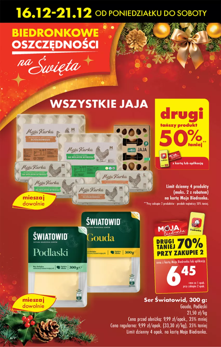 Gazetka promocyjna Biedronka - Od poniedzialku - ważna 16.12 do 21.12.2024 - strona 8 - produkty: Dron, Gouda, Jaja, Podlaski, Ser