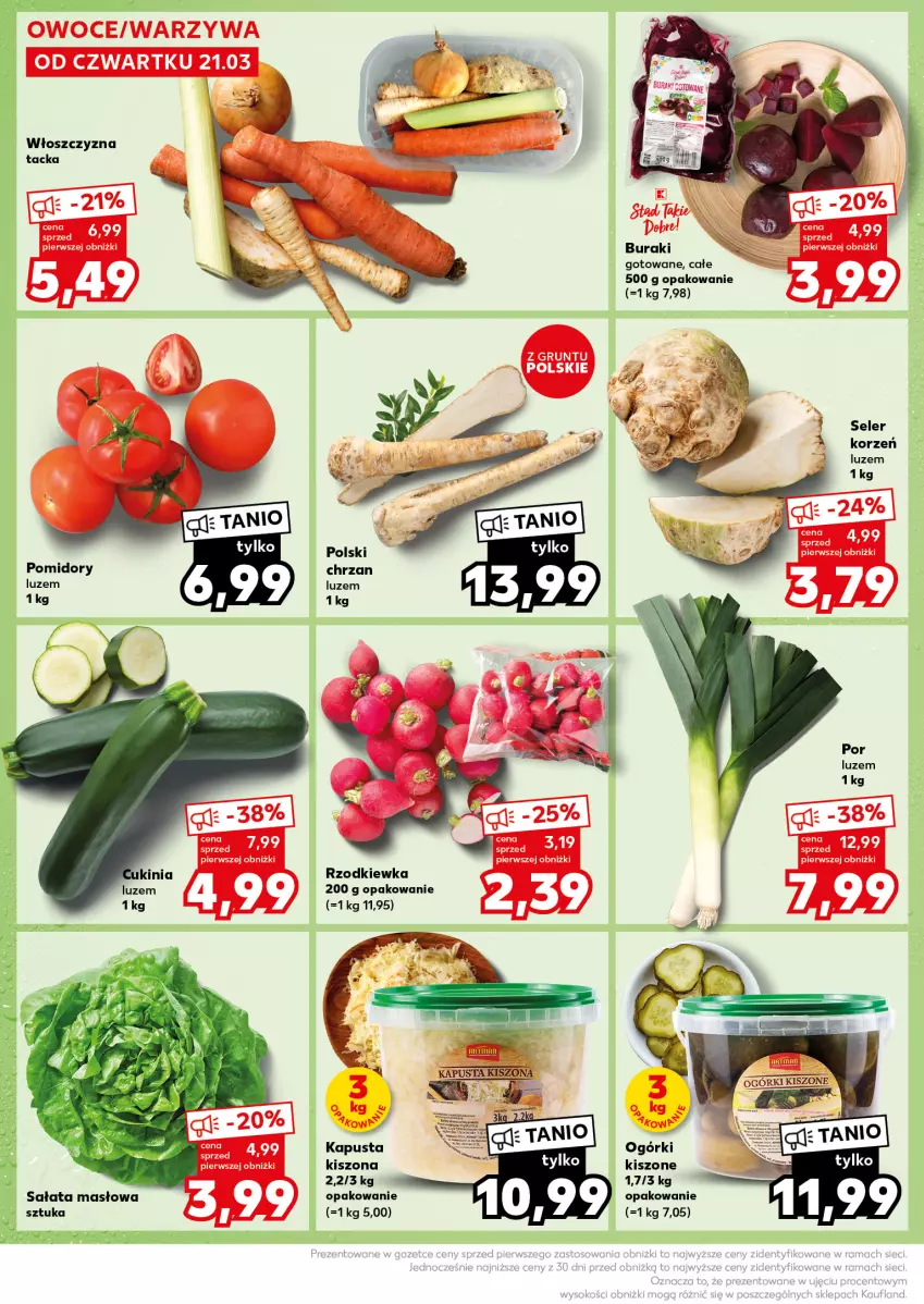 Gazetka promocyjna Kaufland - Kaufland - ważna 25.03 do 26.03.2024 - strona 16 - produkty: Buraki, Masło, Pomidory, Rzodkiewka, Sałat, Sałata masłowa