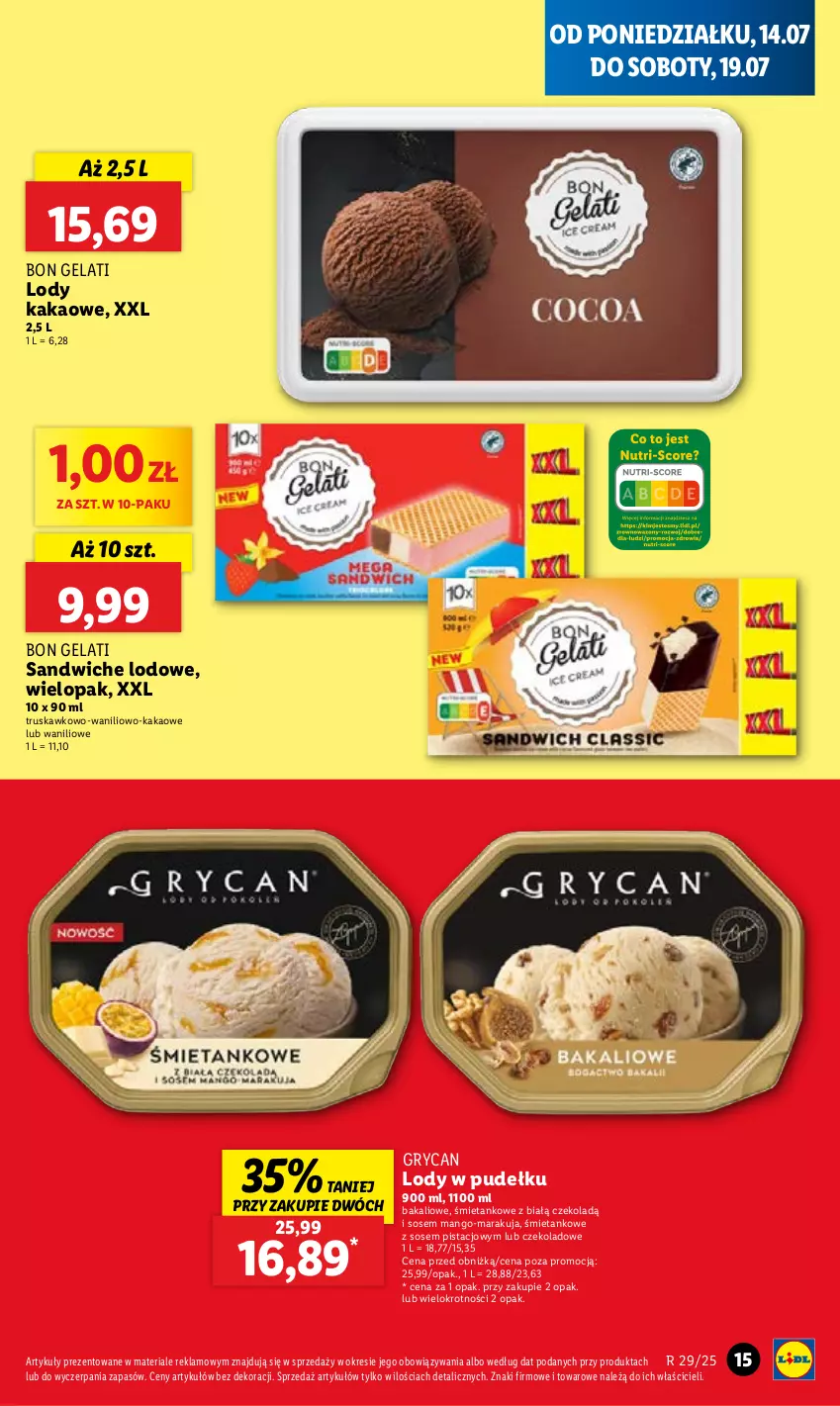 Gazetka promocyjna Lidl - GAZETKA - ważna 14.07 do 16.07.2025 - strona 19 - produkty: Gry, Kakao, Lody, Mango, Sos