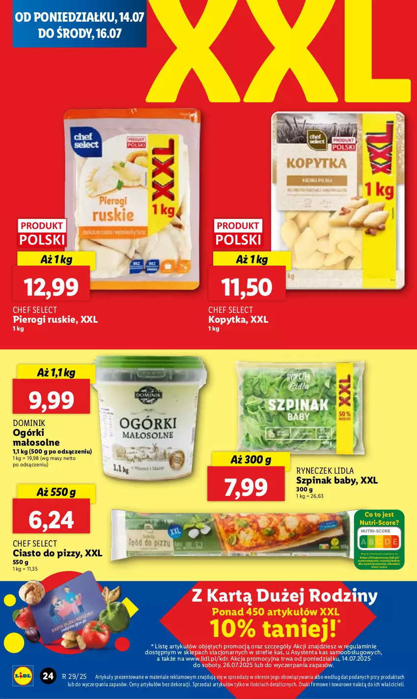 Gazetka promocyjna Lidl - GAZETKA - ważna 14.07 do 16.07.2025 - strona 28 - produkty: Kopytka, Pierogi, Szpinak