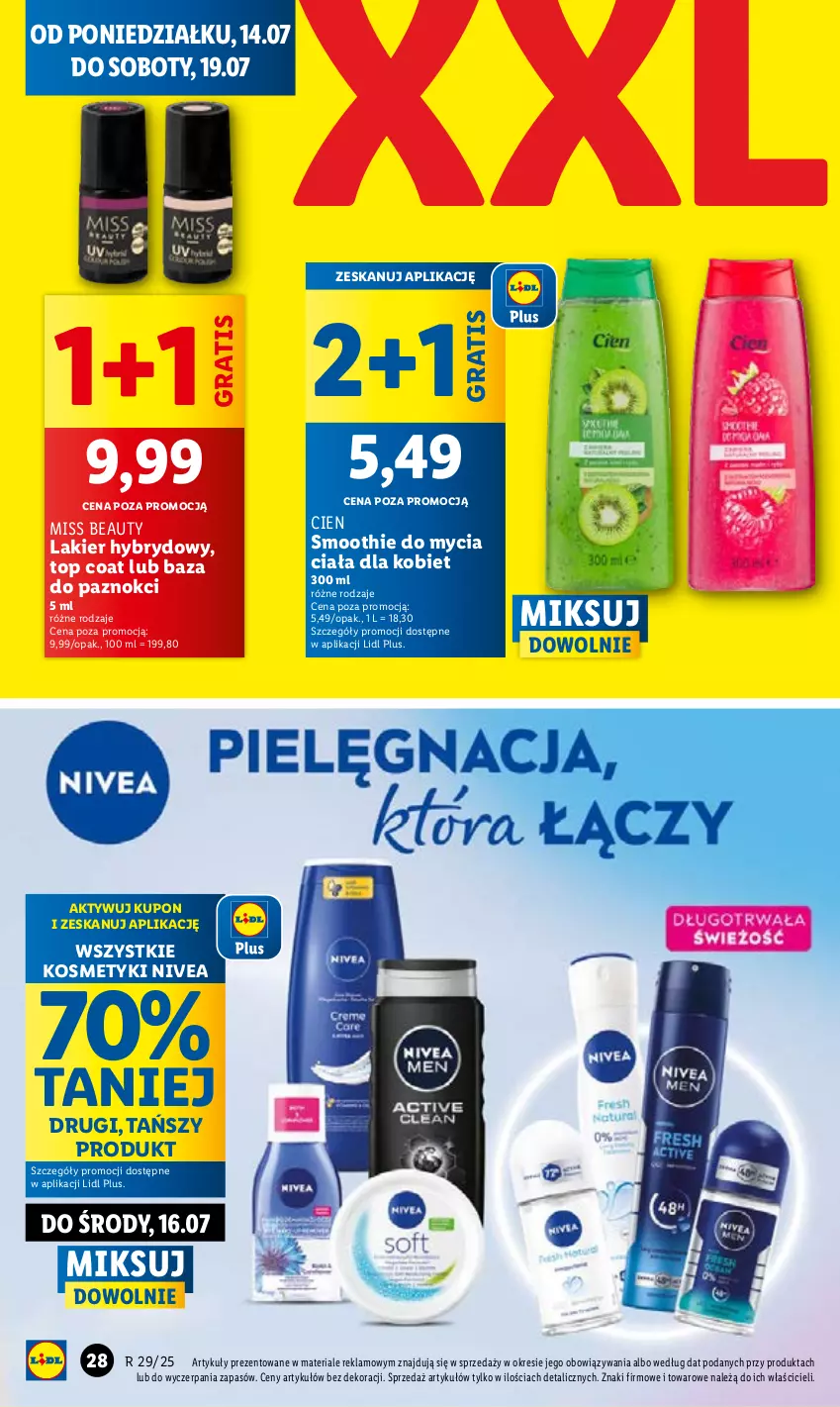 Gazetka promocyjna Lidl - GAZETKA - ważna 14.07 do 16.07.2025 - strona 32 - produkty: Gra, Lakier, Lakier hybrydowy, Nivea, Smoothie, Top
