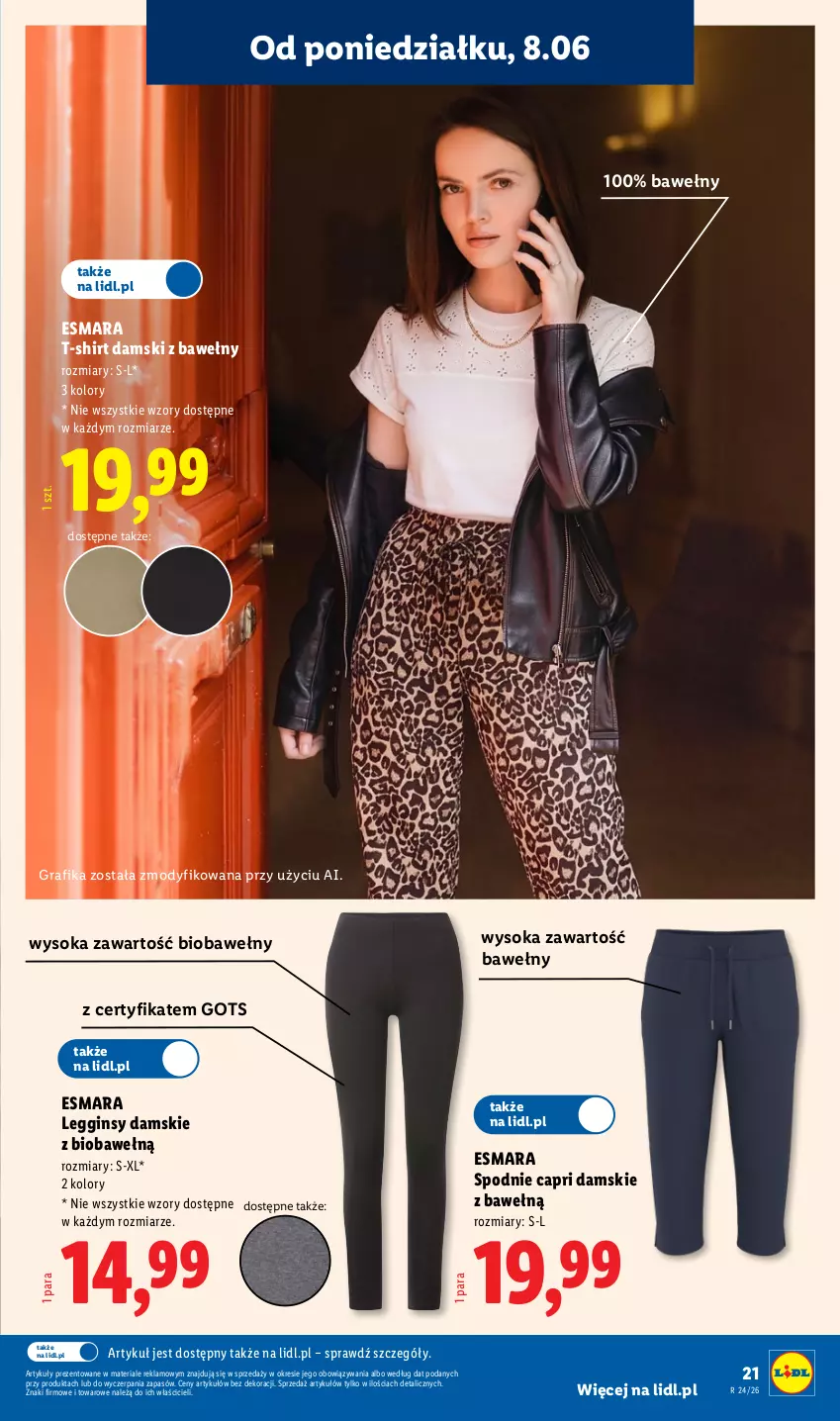 Gazetka promocyjna Lidl - Katalog ważny od 8.06 - ważna 08.06 do 13.06.2026 - strona 23 - produkty: Gin, Gra, Grafika, Legginsy, Sok, Spodnie, T-shirt