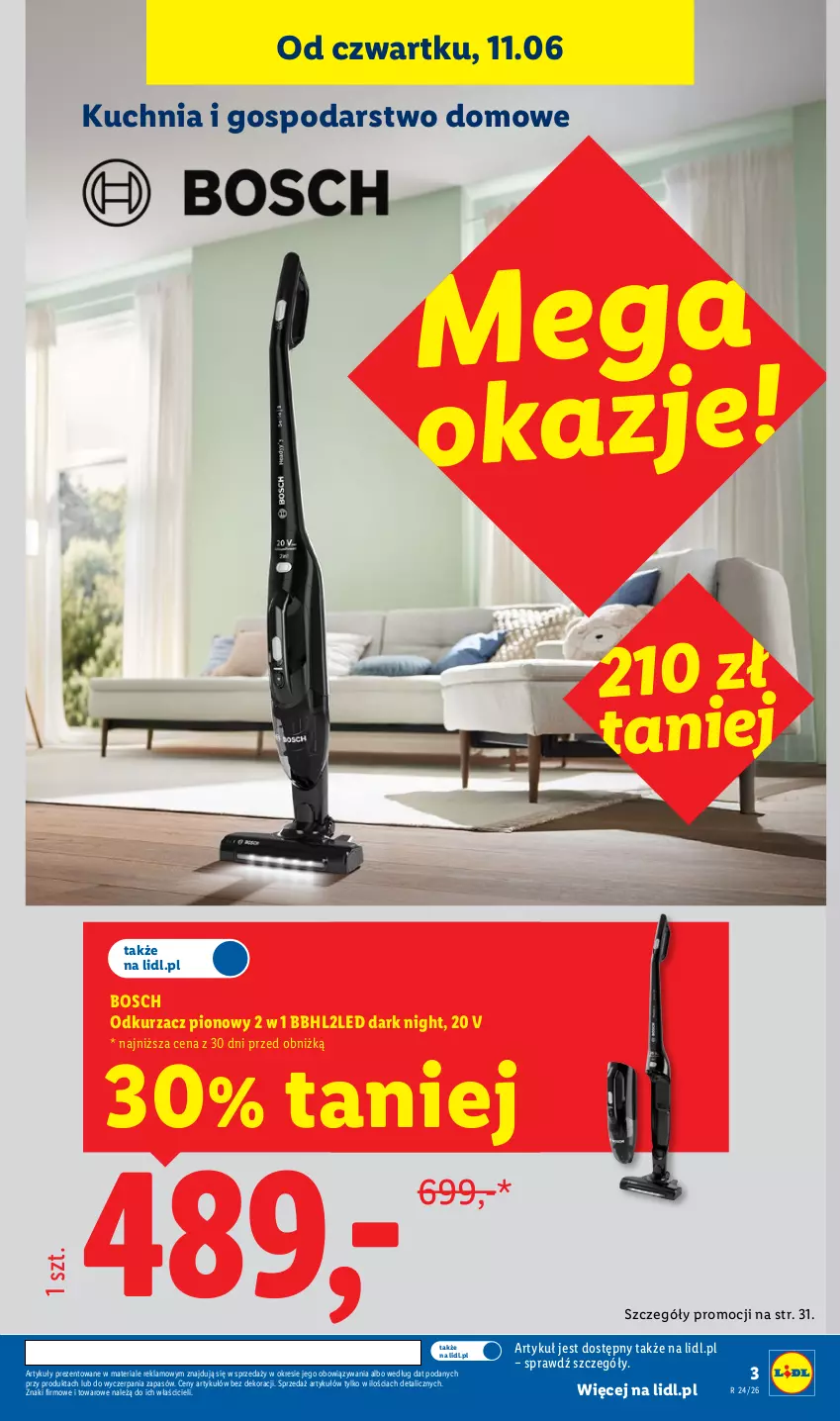 Gazetka promocyjna Lidl - Katalog ważny od 8.06 - ważna 08.06 do 13.06.2026 - strona 3 - produkty: Bosch, Kuchnia, Odkurzacz