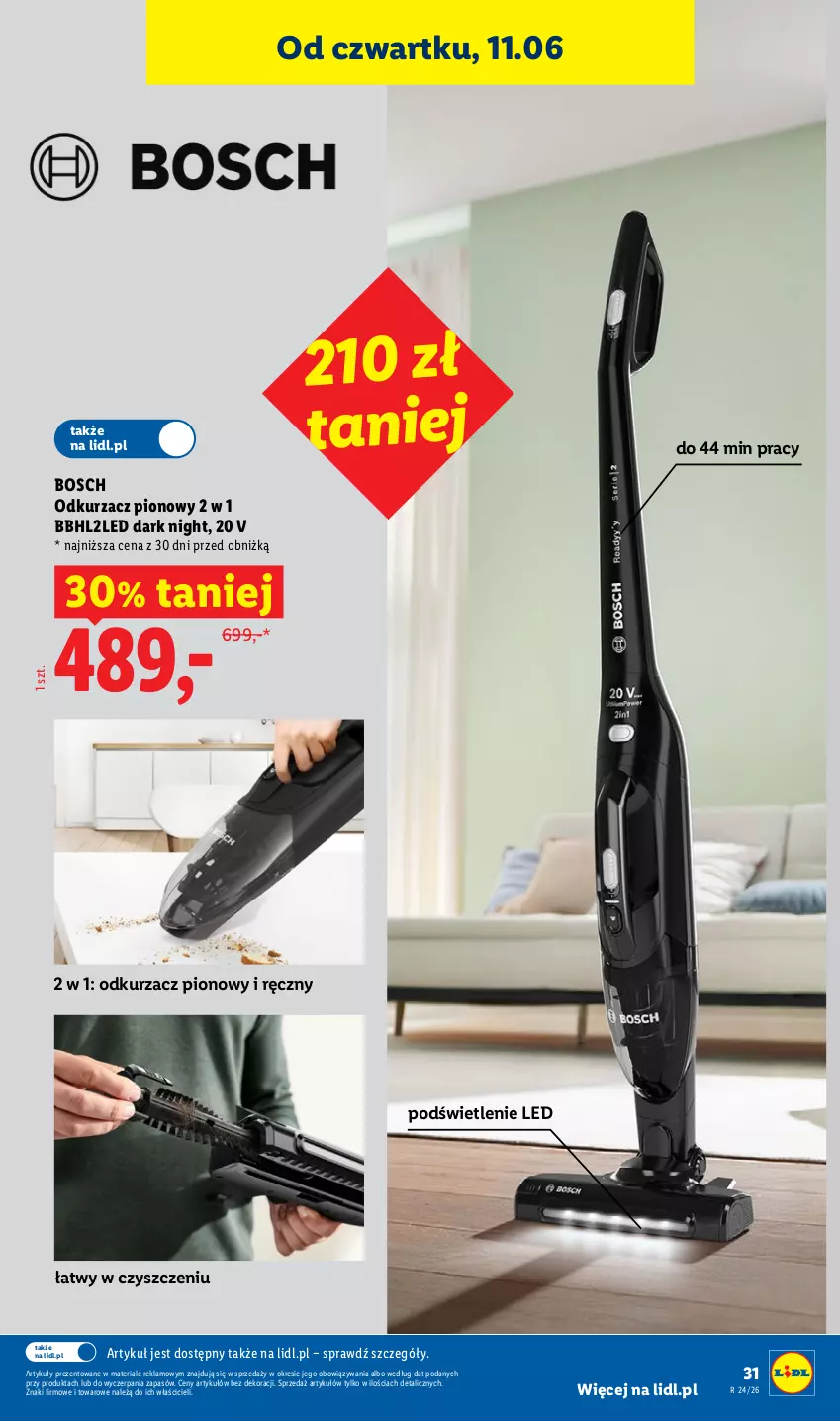 Gazetka promocyjna Lidl - Katalog ważny od 8.06 - ważna 08.06 do 13.06.2026 - strona 35 - produkty: Bosch, Odkurzacz