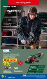 Gazetka promocyjna Lidl - Katalog ważny od 8.06 - Gazetka - ważna od 13.06 do 13.06.2026 - strona 40 - produkty: Parkside, Ser, Szlifierka kątowa, Szlifierka, Ogród, Akumulator