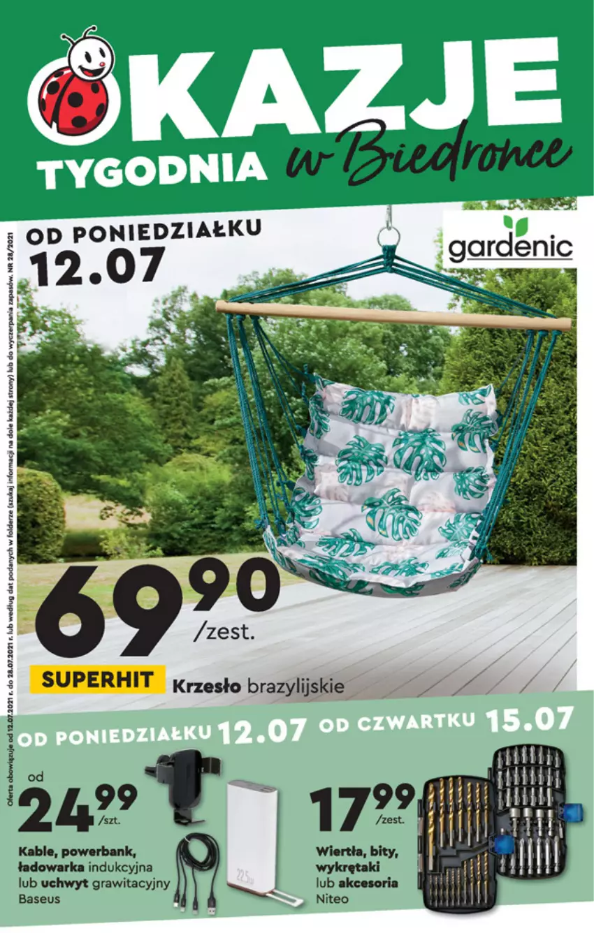 Gazetka promocyjna Biedronka - Okazje tygodnia - ważna 12.07 do 28.07.2021 - strona 1 - produkty: Gra, Powerbank, Warka