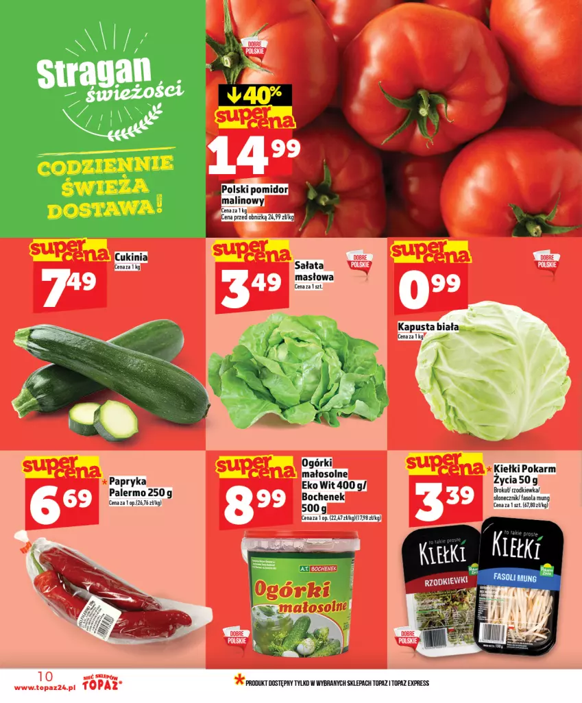 Gazetka promocyjna Topaz - Gazetka - ważna 16.04 do 22.04.2026 - strona 10 - produkty: Masło, Sałat, Sałata masłowa, Top