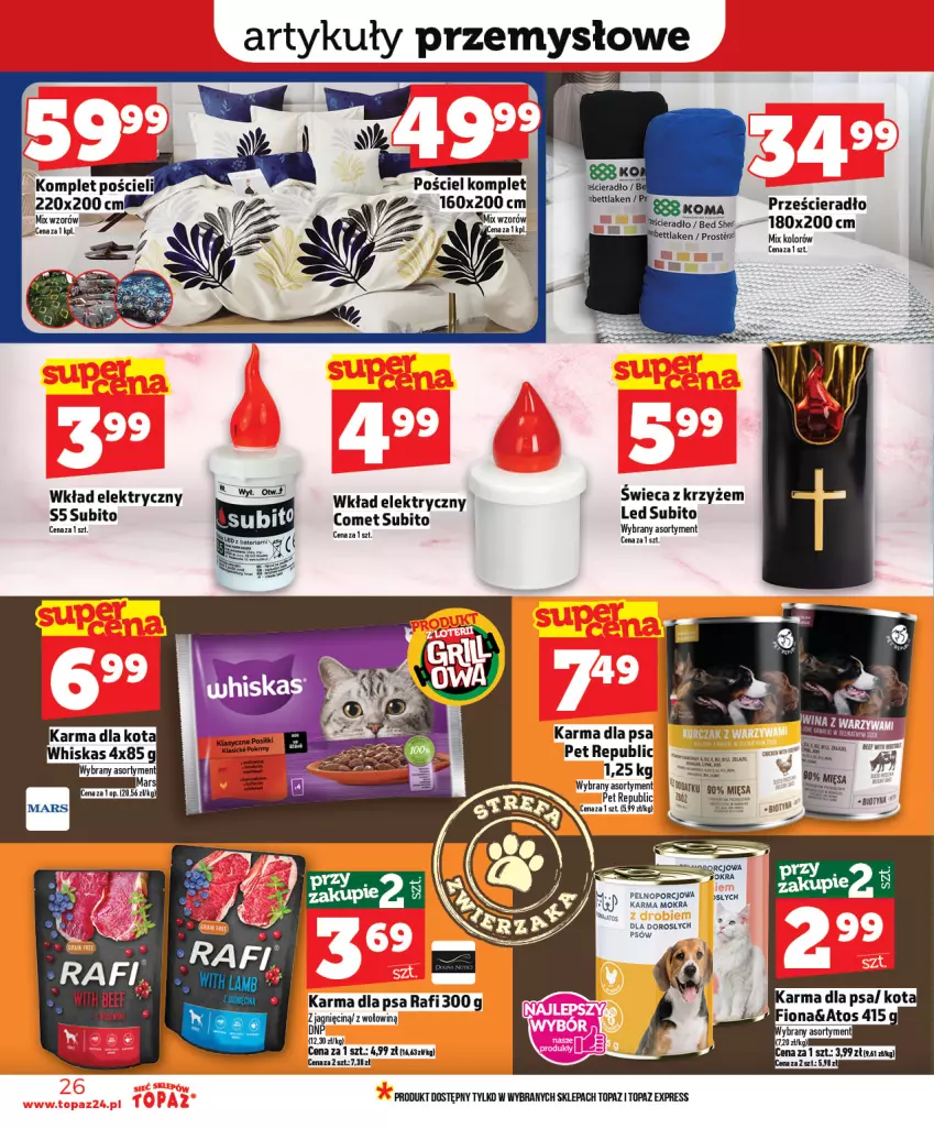 Gazetka promocyjna Topaz - Gazetka - ważna 16.04 do 22.04.2026 - strona 26 - produkty: Por, Pościel, Prześcieradło, Top