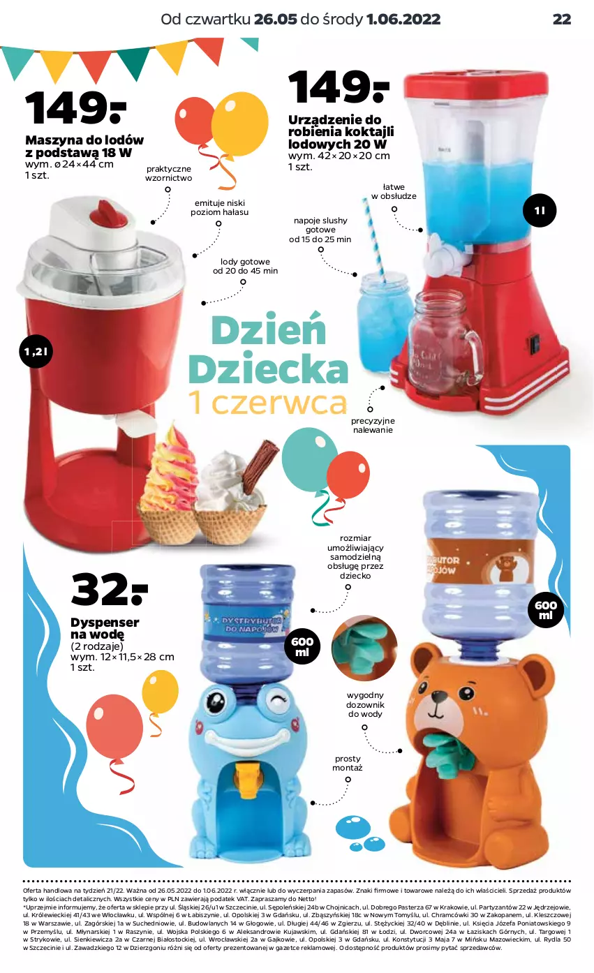 Gazetka promocyjna Netto - Gazetka non food 26.05-1.06 - ważna 26.05 do 01.06.2022 - strona 9 - produkty: Dozownik, Fa, Kujawski, Lody, Napoje, Ser, Stock, Szyna