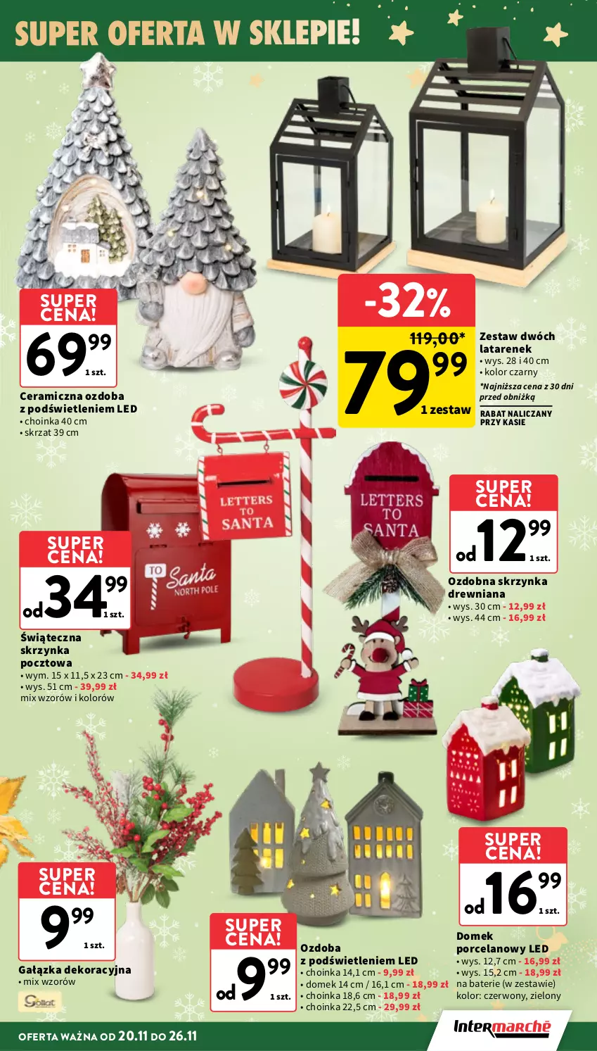 Gazetka promocyjna Intermarche - Gazetka Intermarche - ważna 20.11 do 26.11.2025 - strona 13 - produkty: Choinka, Inka, Ozdoba, Por, Skrzat, Skrzynka drewniana