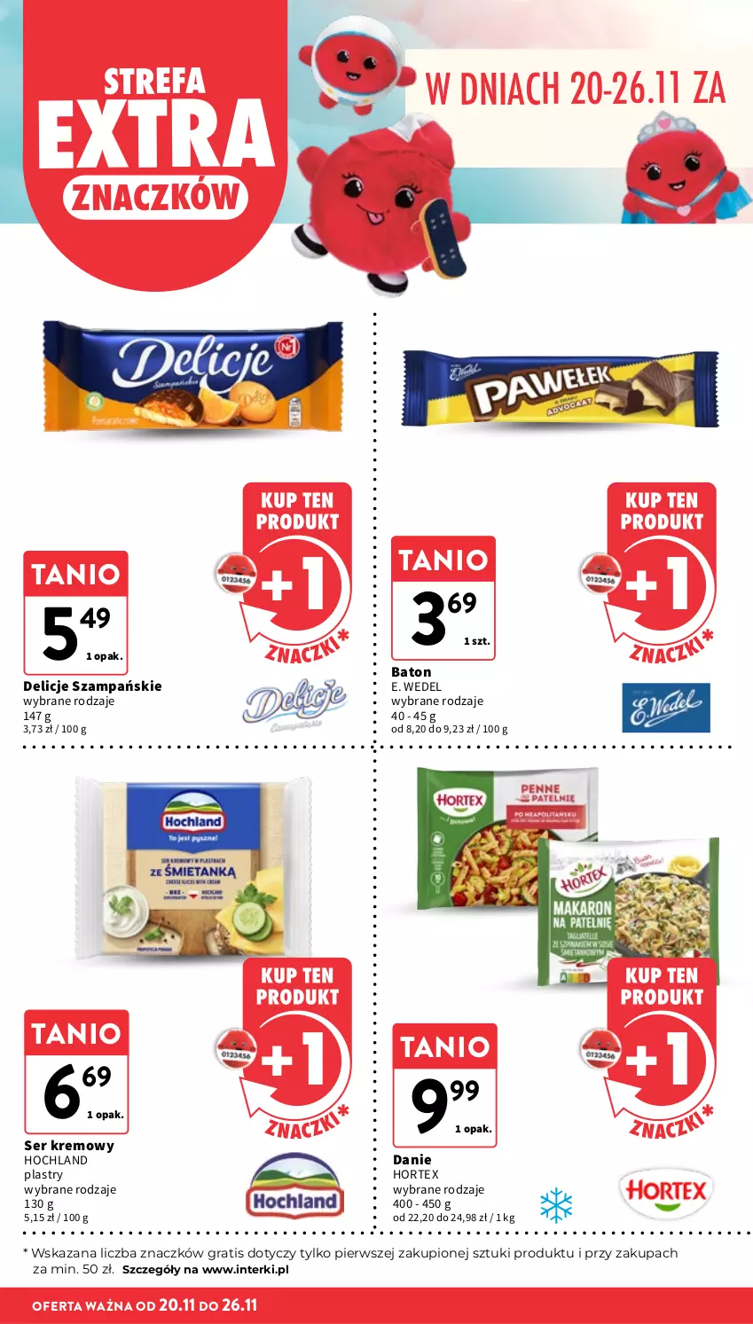 Gazetka promocyjna Intermarche - Gazetka Intermarche - ważna 20.11 do 26.11.2025 - strona 16 - produkty: Baton, Delicje, E. Wedel, Fa, Gra, Hochland, Hortex, Ser