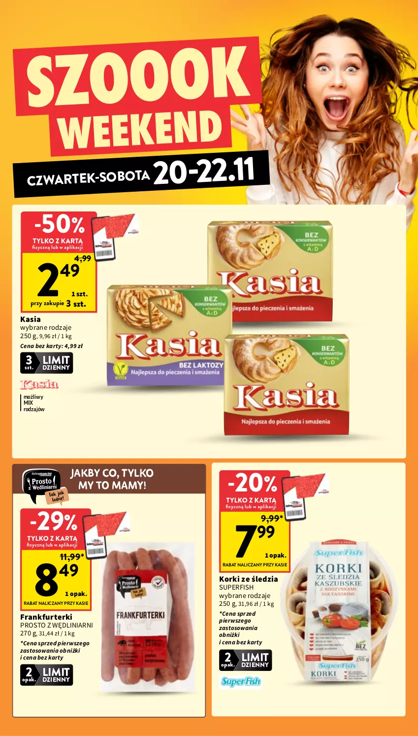 Gazetka promocyjna Intermarche - Gazetka Intermarche - ważna 20.11 do 26.11.2025 - strona 4 - produkty: Frankfurterki, Kasia