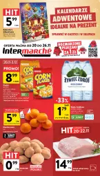 Gazetka promocyjna Intermarche - Gazetka Intermarche - Gazetka - ważna od 26.11 do 26.11.2025 - strona 1 - produkty: Corn flakes, Orzeszki, Nesquik, LANA, Schab wieprzowy, Miód, Woda, Pluszak, Kalendarz, Kalendarz adwentowy