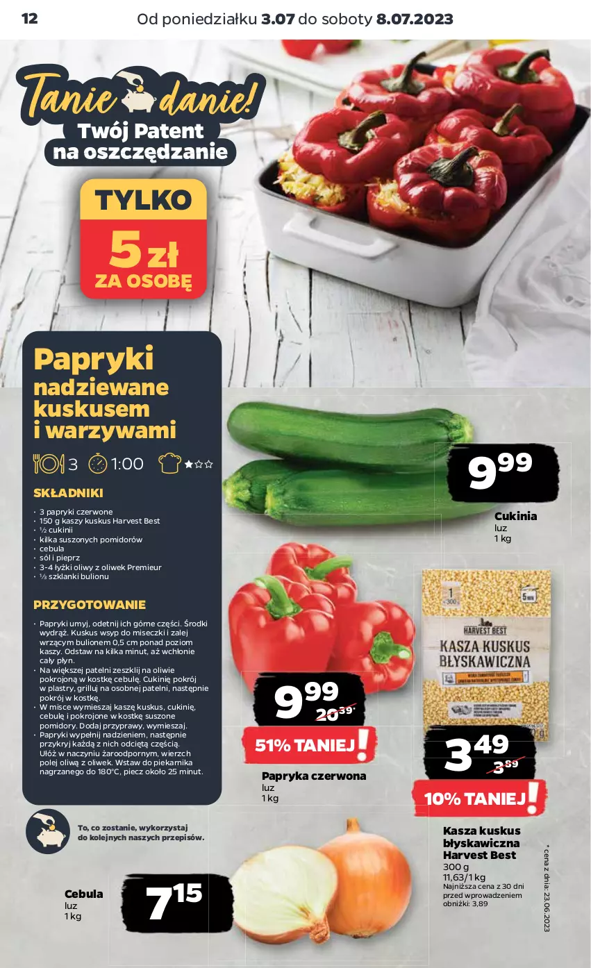 Gazetka promocyjna Netto - Artykuły spożywcze - ważna 03.07 do 08.07.2023 - strona 12 - produkty: Bulion, Cebula, Grill, Kasza, Kuskus, Lanki, Lion, Olej, Papryka, Papryka czerwona, Piec, Piekarnik, Pieprz, Pomidory, Por, Przyprawy, Sól, Suszone pomidory, Warzywa