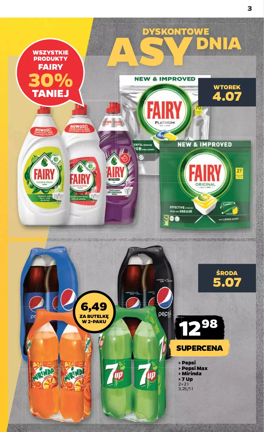 Gazetka promocyjna Netto - Artykuły spożywcze - ważna 03.07 do 08.07.2023 - strona 3 - produkty: Fa, Fairy, Mirinda, Pepsi, Pepsi max