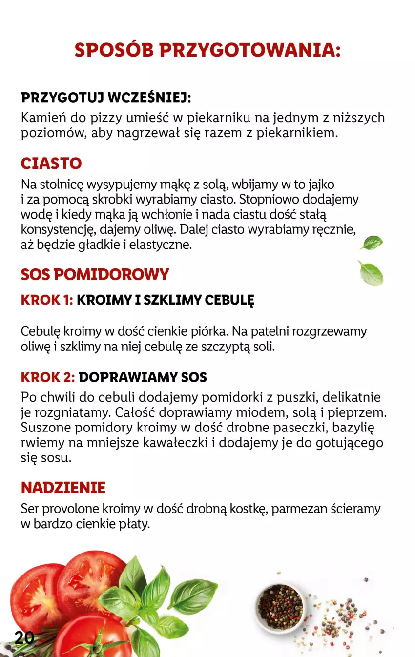 Gazetka promocyjna Lidl - KATALOG ITALIAMO - ważna 06.02 do 11.02.2023 - strona 20 - produkty: Bazyl, Kawa, Mąka, Parmezan, Piekarnik, Pieprz, Pomidorki, Pomidory, Ser, Sos, Sos pomidorowy, Suszone pomidory, Top