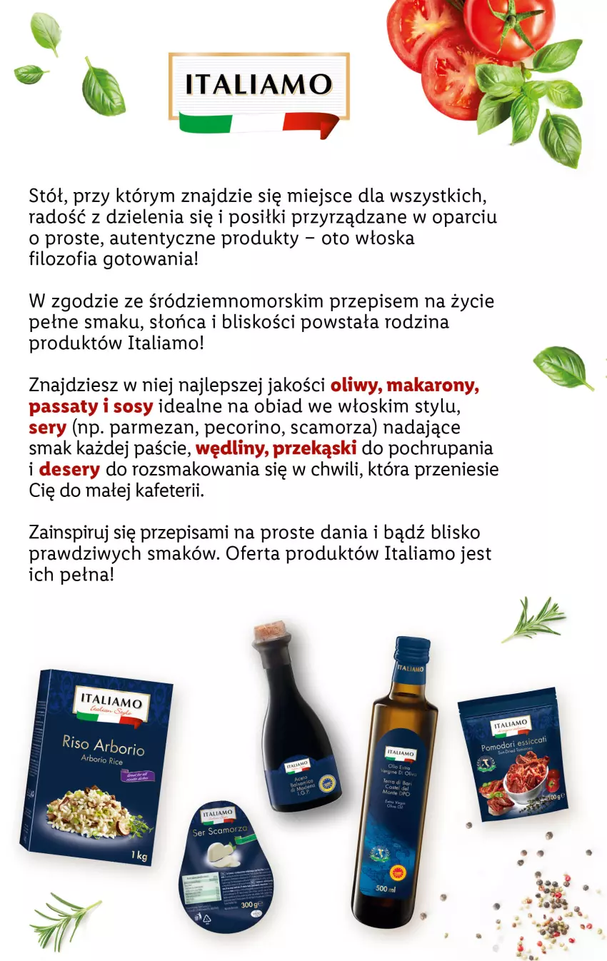 Gazetka promocyjna Lidl - KATALOG ITALIAMO - ważna 06.02 do 11.02.2023 - strona 3 - produkty: Deser, Makaron, Parmezan, Pecorino, Scamorza, Ser, Sos, Stół