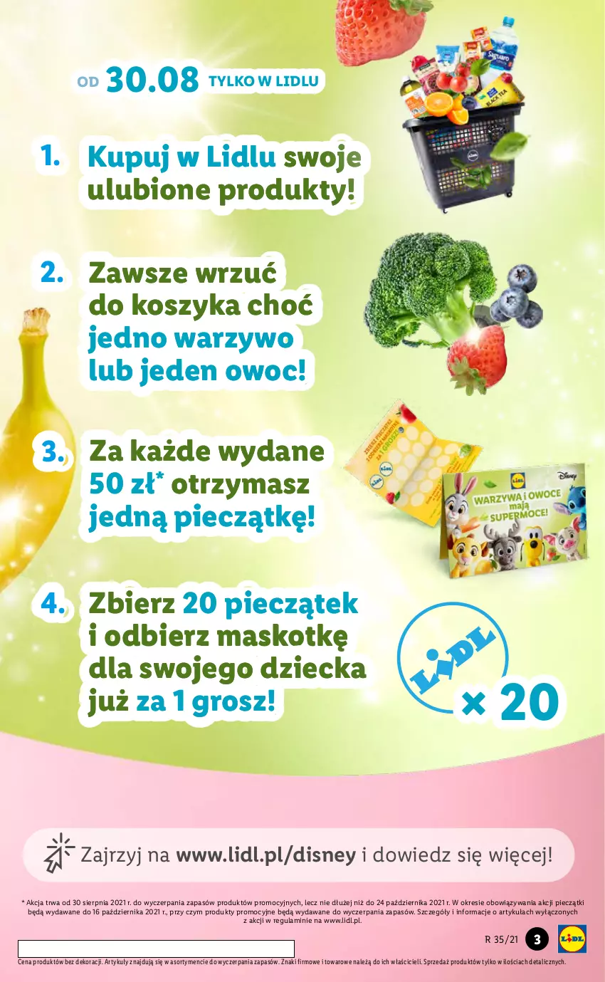 Gazetka promocyjna Lidl - GAZETKA - ważna 30.08 do 01.09.2021 - strona 3 - produkty: Disney, Kosz, Piec