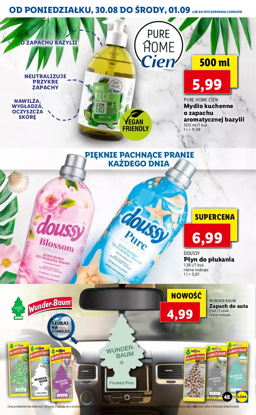 Gazetka promocyjna Lidl - GAZETKA - ważna 30.08 do 01.09.2021 - strona 47 - produkty: Bazyl, Mydło, Płyn do płukania, Pur