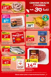 Gazetka promocyjna Auchan - Gazetka 30 Lat Supermarket Auchan - Gazetka - ważna od 24.06 do 24.06.2026 - strona 5 - produkty: Kurczak, Sos, Paprykarz, Papryka, Morliny, Boczek, Pstrąg, Kiełbasa biała, Grill, Kiełbasa, Kiełbasa śląska