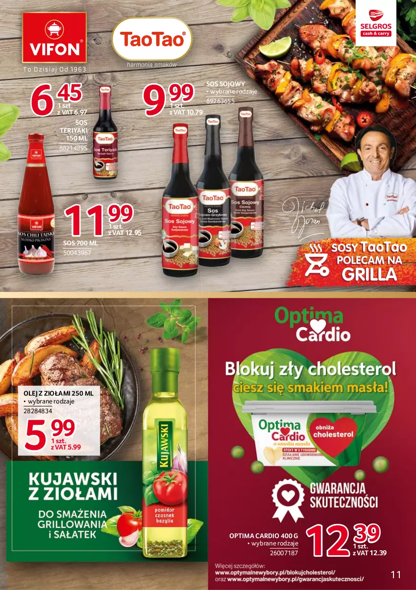 Gazetka promocyjna Selgros - Katalog Markowe Produkty - ważna 20.04 do 02.05.2023 - strona 11 - produkty: Olej, Optima, Optima Cardio, Sos, Sos sojowy