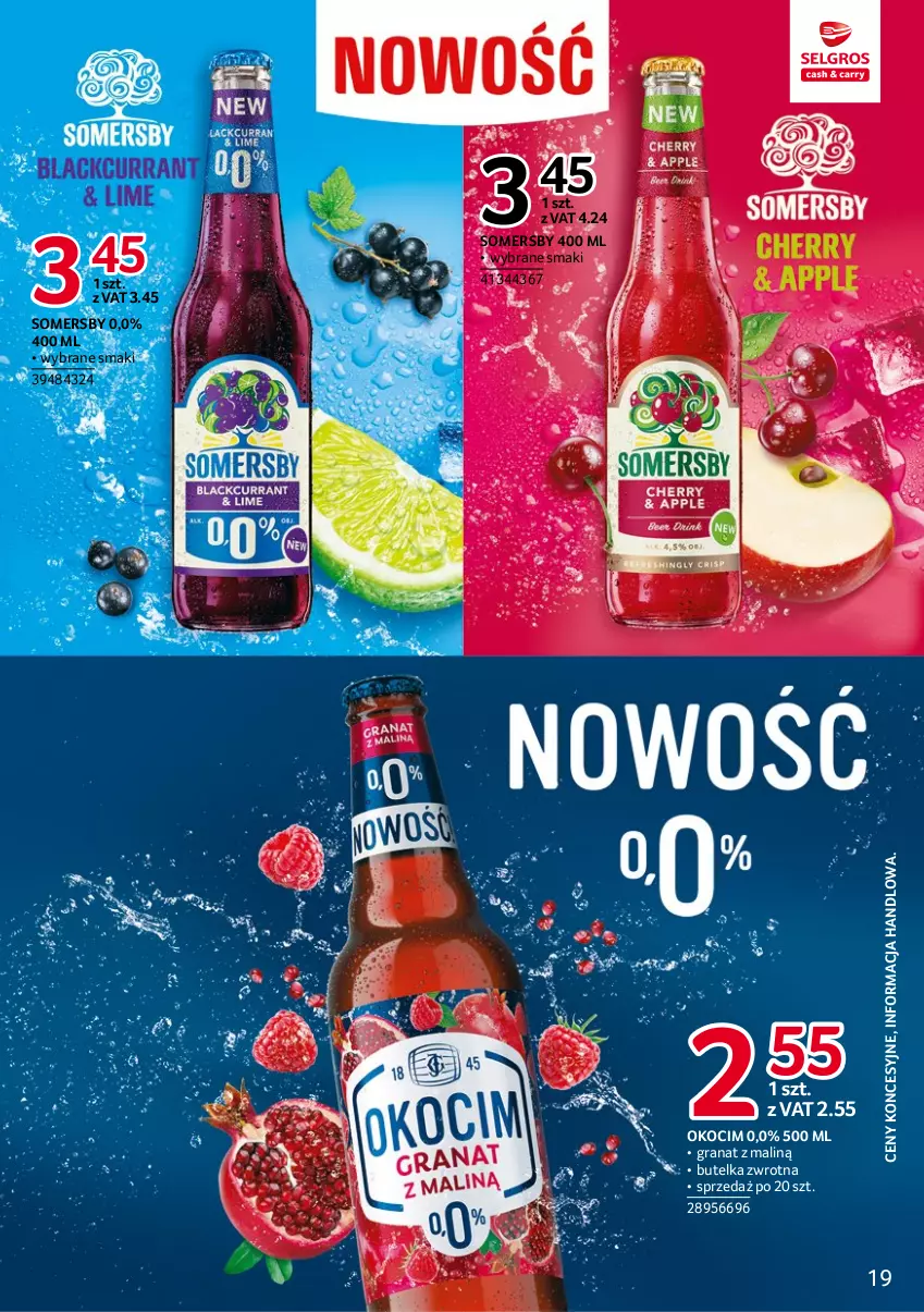 Gazetka promocyjna Selgros - Katalog Markowe Produkty - ważna 20.04 do 02.05.2023 - strona 19 - produkty: Gra, Granat, Koc, Okocim, Somersby